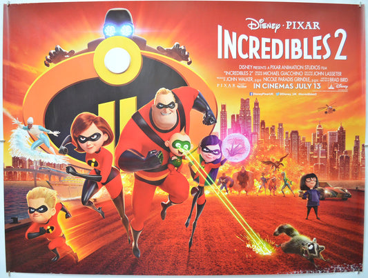 The Incredibles 2 Original Quad Poster - Film Poster - Movie Poster