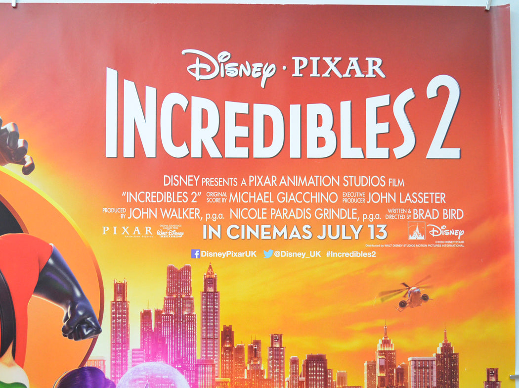 THE INCREDIBLES 2 (Top Right) Cinema Quad Movie Poster 