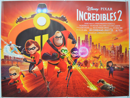 The Incredibles 2 - Original Quad Poster - Film Poster - Movie Poster