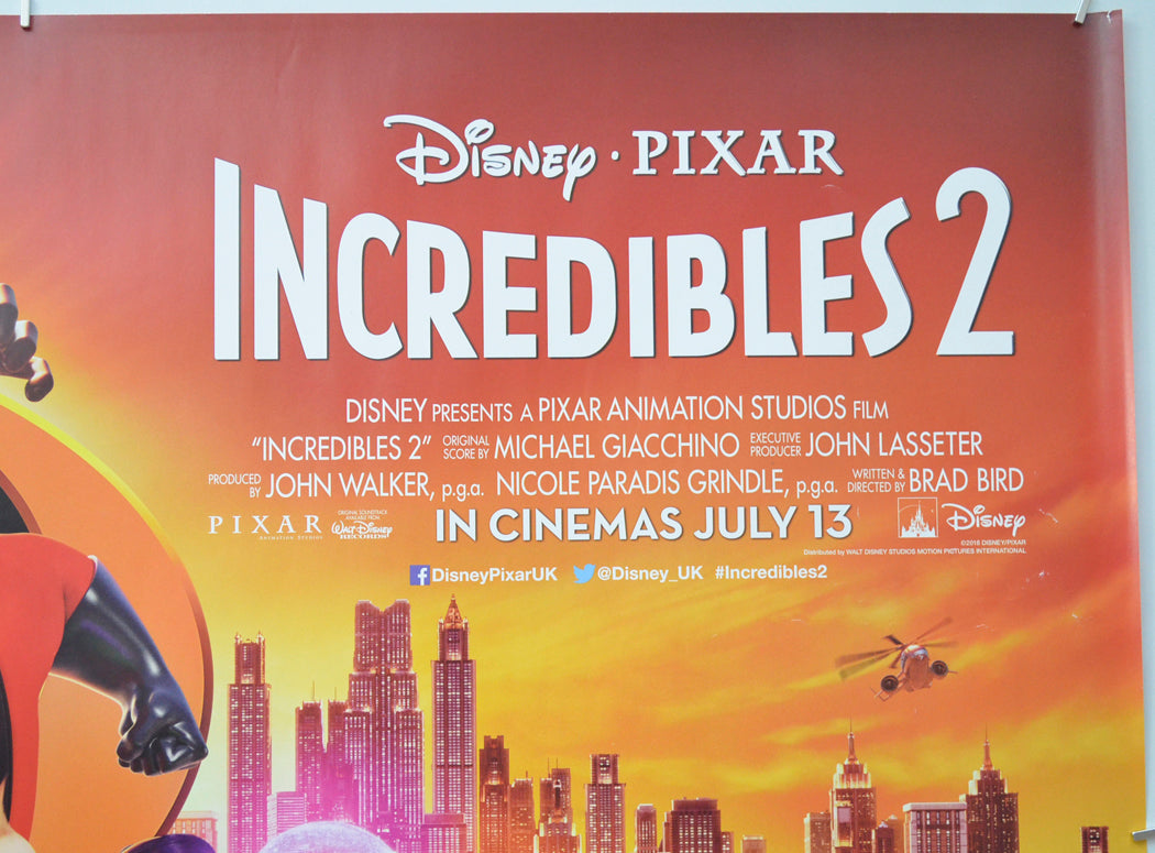 THE INCREDIBLES 2 (Top Right) Cinema Quad Movie Poster 