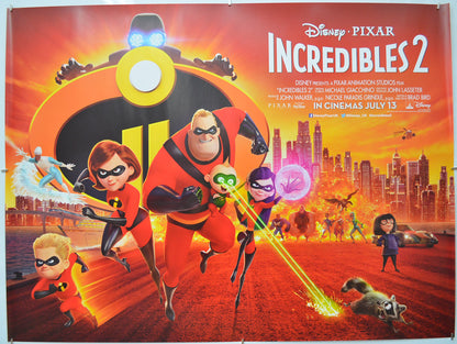 The Incredibles 2 - Original Quad Poster - Film Poster - Movie Poster