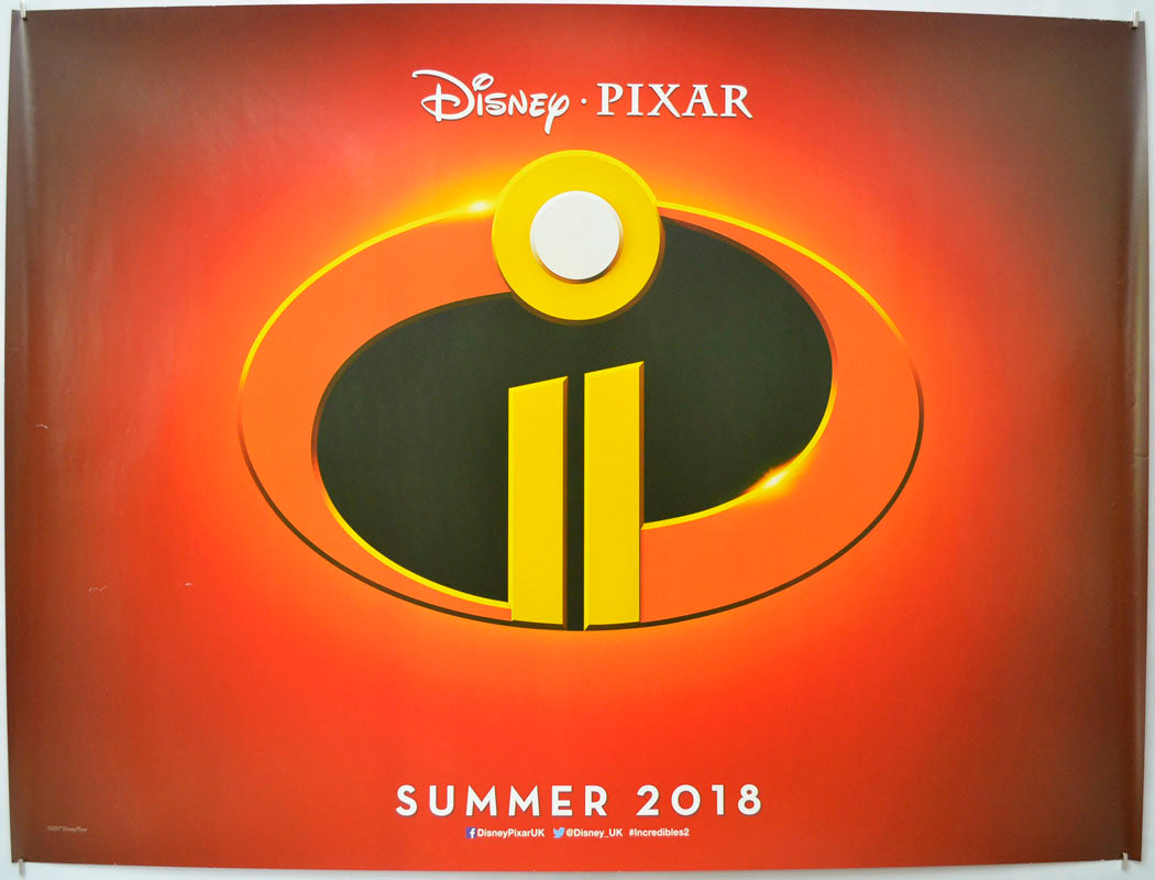 The Incredibles 2 (Teaser / Advance Logo Version) Original Quad Poster - Film Poster - Movie Poster