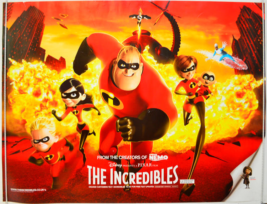 The Incredibles  Original British Quad Poster - Film Poster - Movie Poster 