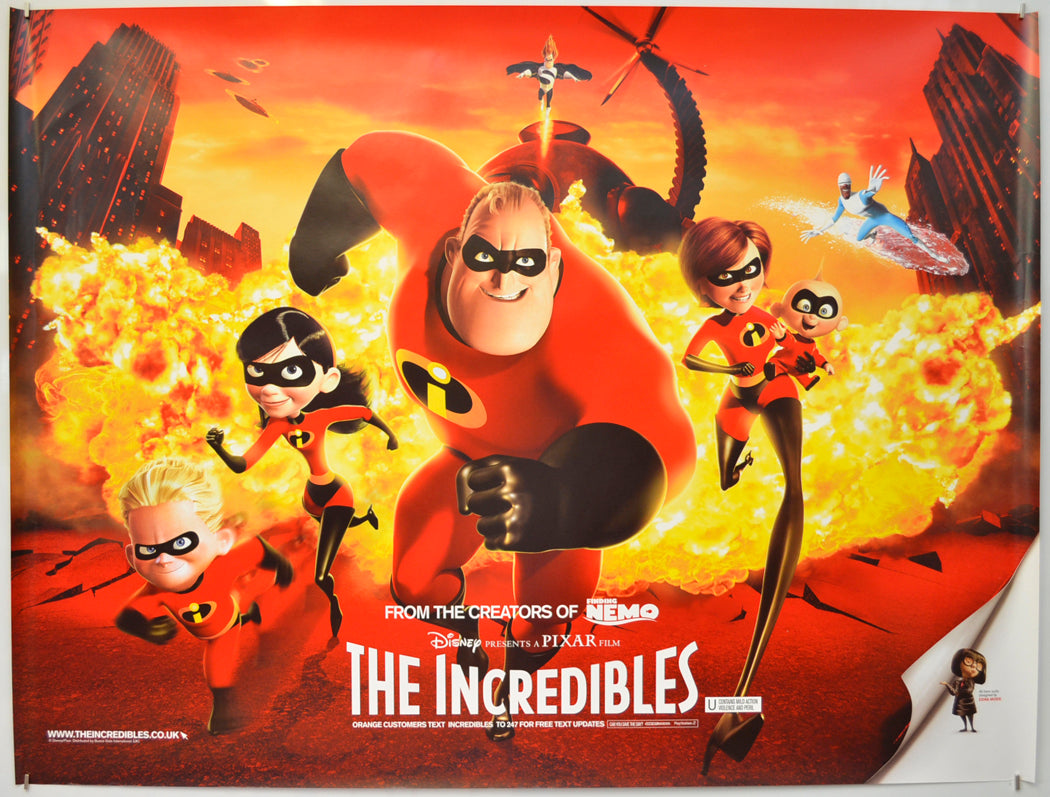 The Incredibles Original Quad Poster - Film Poster - Movie Poster  