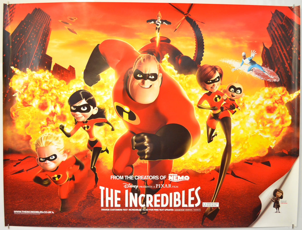 The Incredibles Original Quad Poster - Film Poster - Movie Poster  