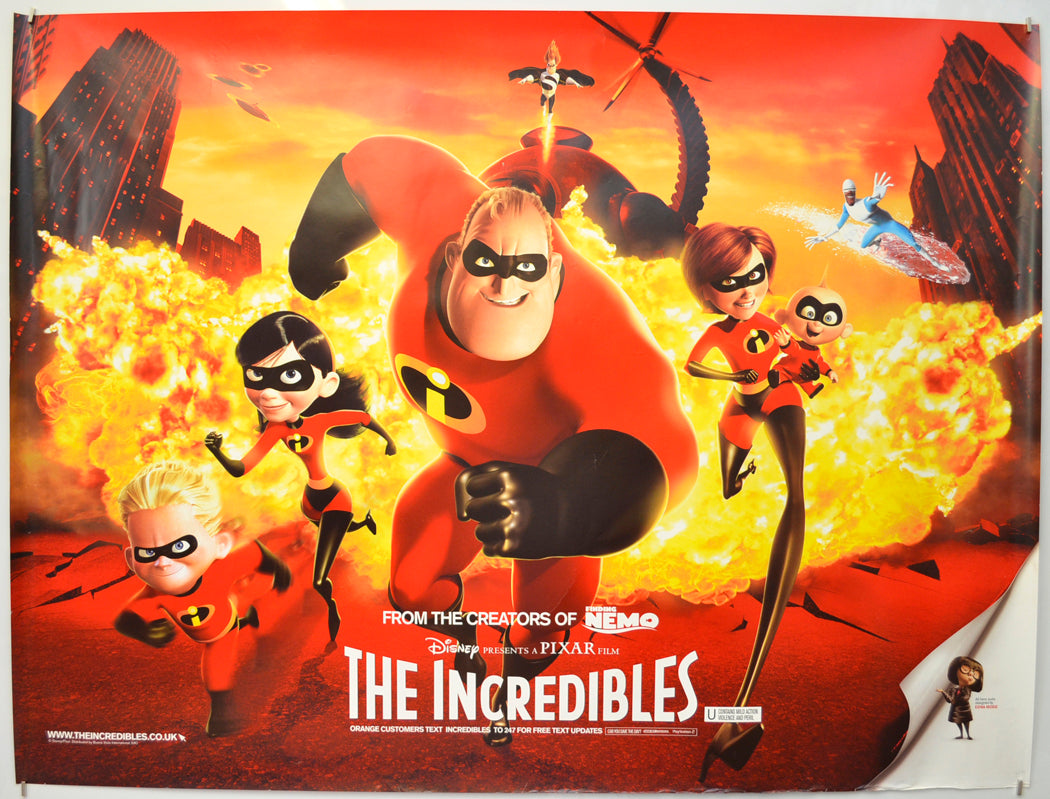 The Incredibles Original Quad Poster - Film Poster - Movie Poster  