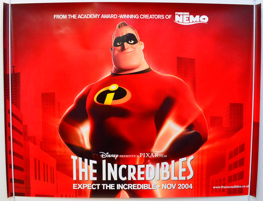 The Incredibles  (Teaser / Advance Version)   Original British Quad Poster - Film Poster - Movie Poster 