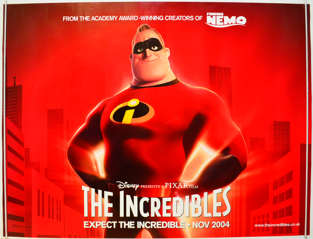 The Incredibles  Original British Quad Poster - Film Poster - Movie Poster 