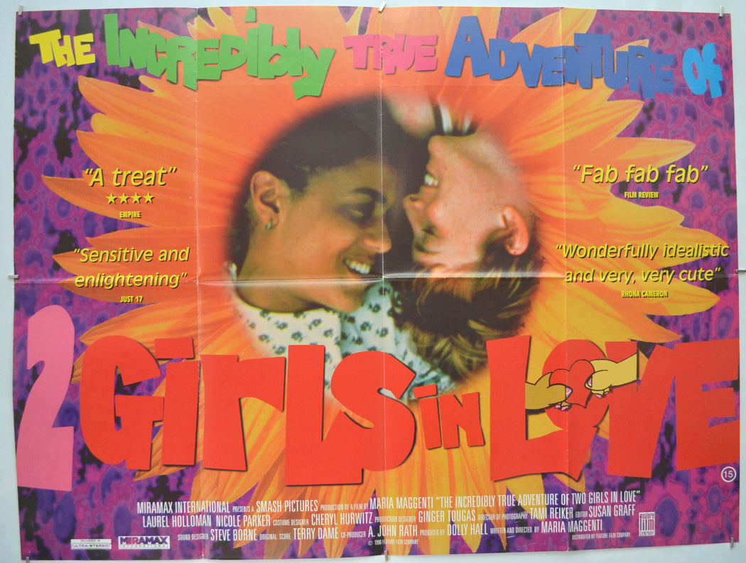 The Incredibly True Adventures Of 2 Girls In Love Original Quad Poster - Film Poster - Movie Poster