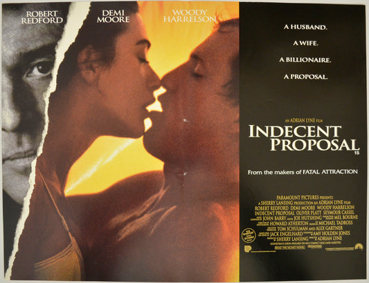 Indecent Proposal Original Mini Quad Poster - Film Poster - Movie Poster