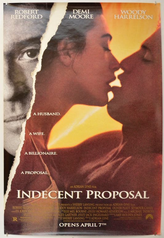 Indecent Proposal Original One Sheet Poster - Film Poster - Movie Poster