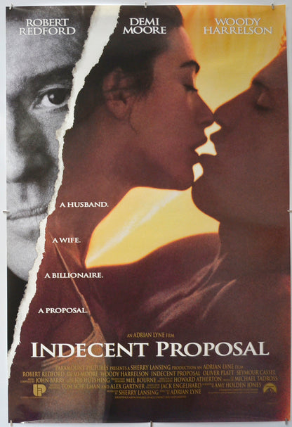 Indecent Proposal Original One Sheet Poster - Film Poster - Movie Poster