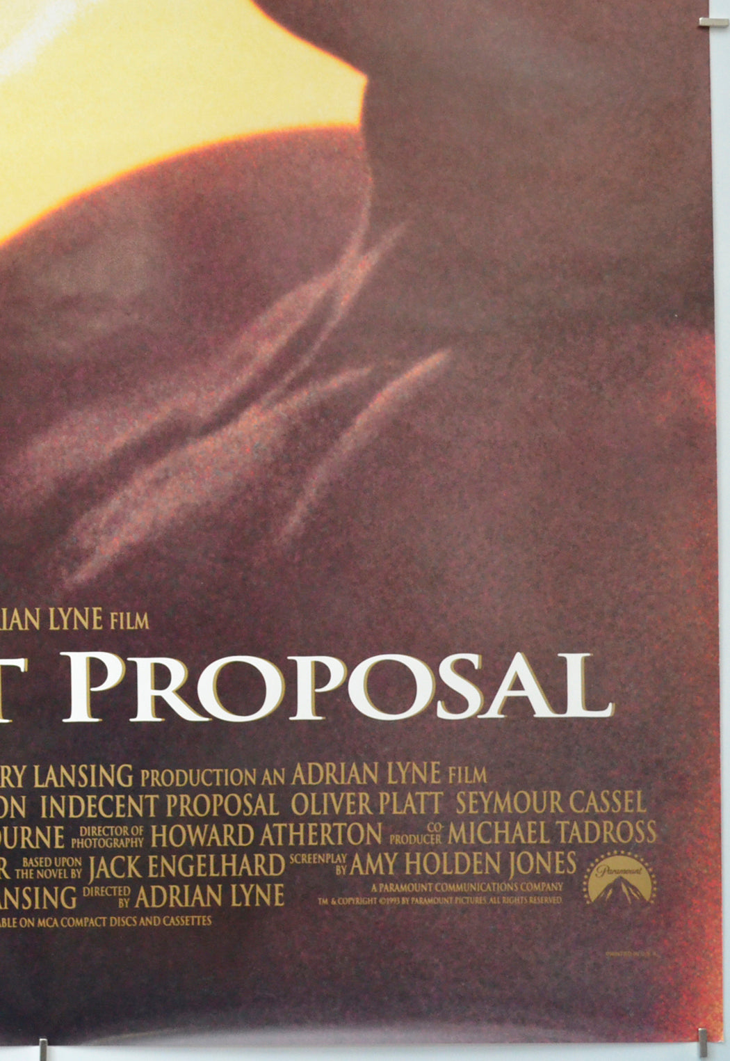 INDECENT PROPOSAL (Bottom Right) Cinema One Sheet Movie Poster 