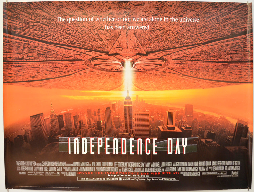 Independence Day  Original Quad Poster - Film Poster - Movie Poster