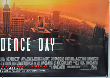 INDEPENDENCE DAY (Bottom Right) Cinema Quad Movie Poster 