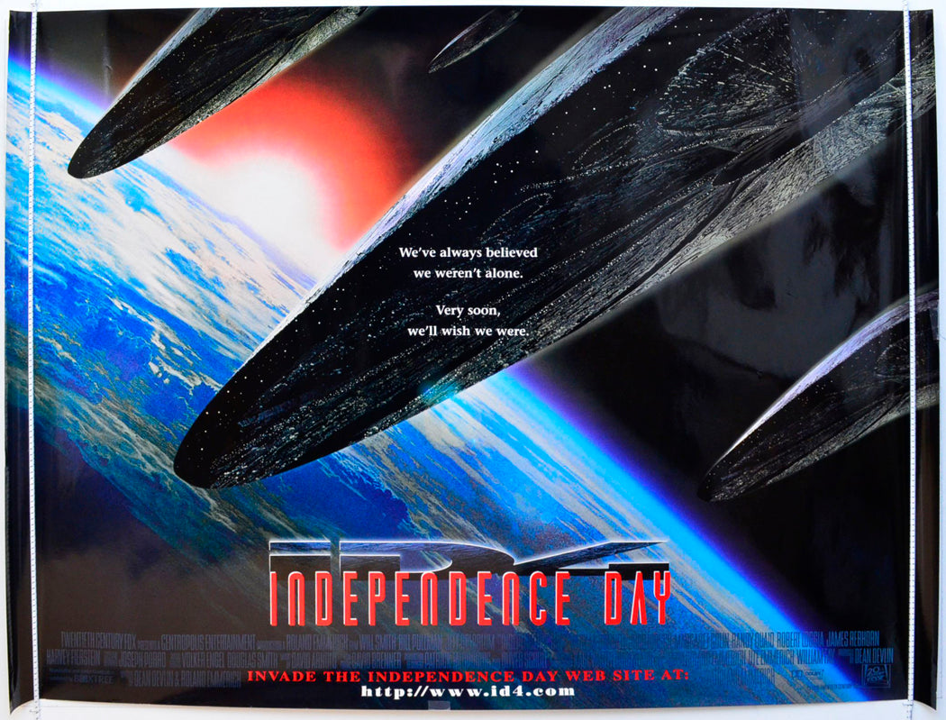 Independence Day  (Teaser / Advance Version 2)   Original British Quad Poster - Film Poster - Movie Poster 