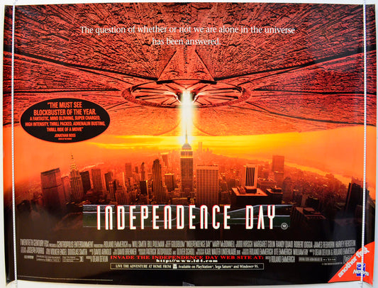 Independence Day  (Teaser / Advance Version 3)   Original British Quad Poster - Film Poster - Movie Poster 