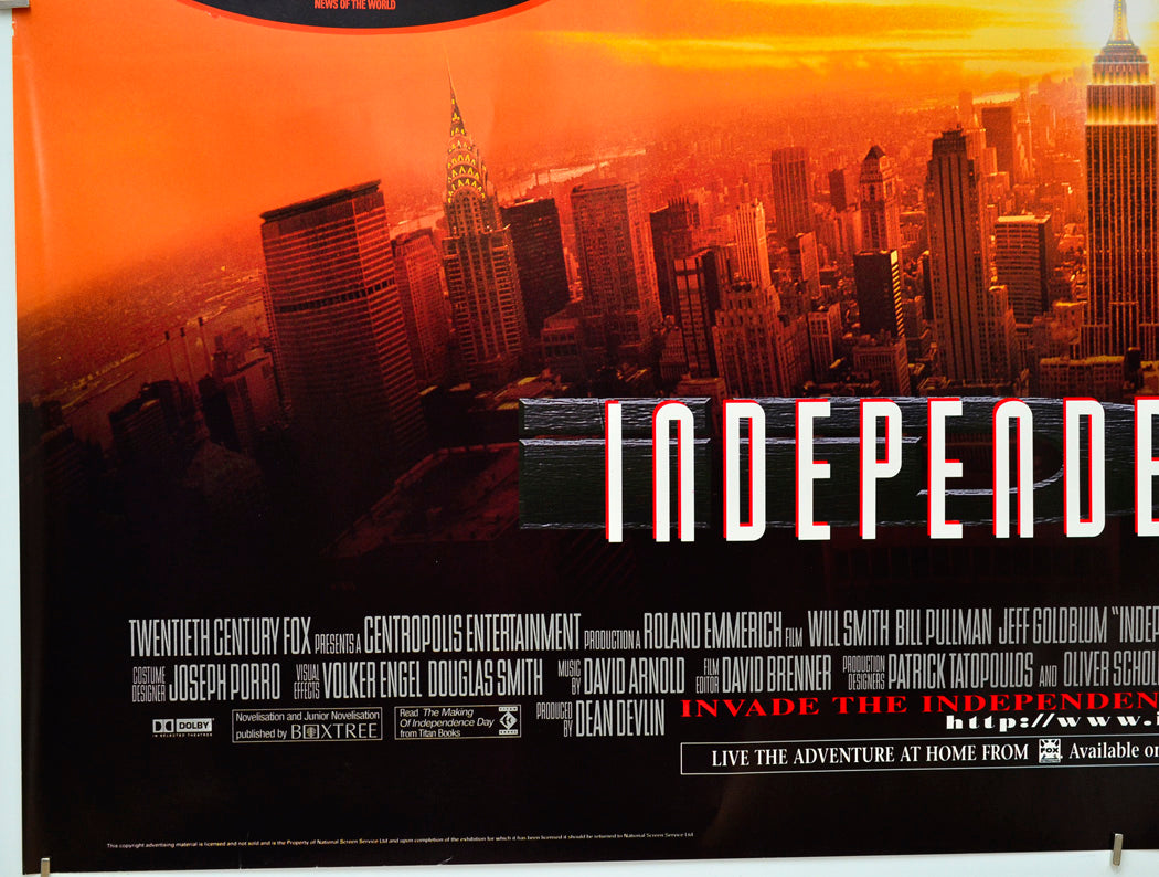 Independence Day (Bottom Left) Cinema Quad Movie Poster 