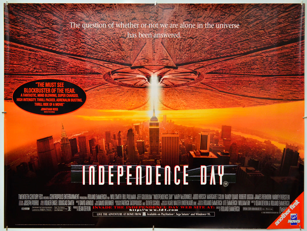 Independence Day - Original Quad Poster - Film Poster - Movie Poster