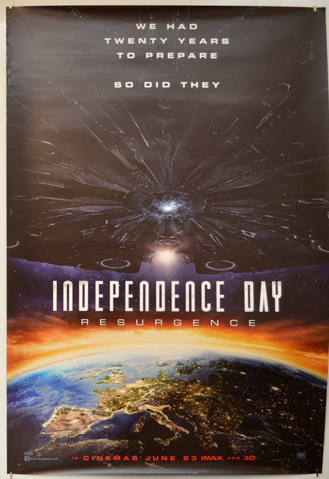 Independence Day: Resurgence  (Teaser / Advance Version)   Original One Sheet Poster - Film Poster - Movie Poster