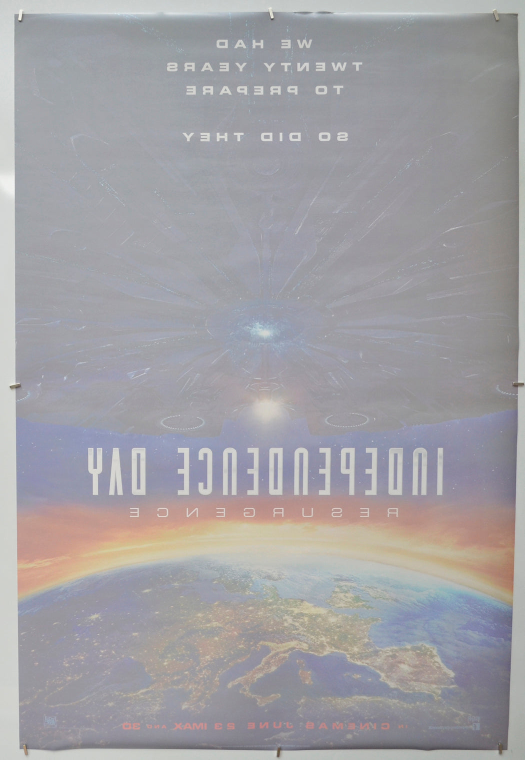 INDEPENDENCE DAY: RESURGENCE (Back) Cinema One Sheet Movie Poster 