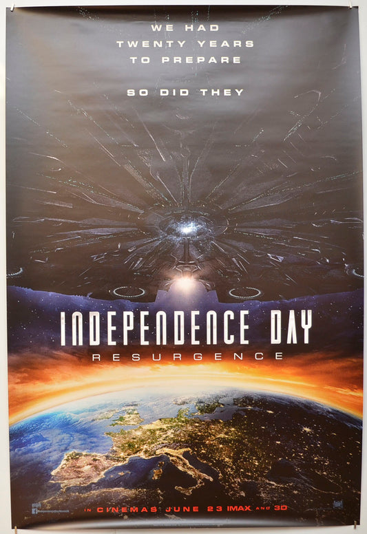 Independence Day: Resurgence (Teaser / Advance Version)  Original One Sheet Poster - Film Poster - Movie Poster