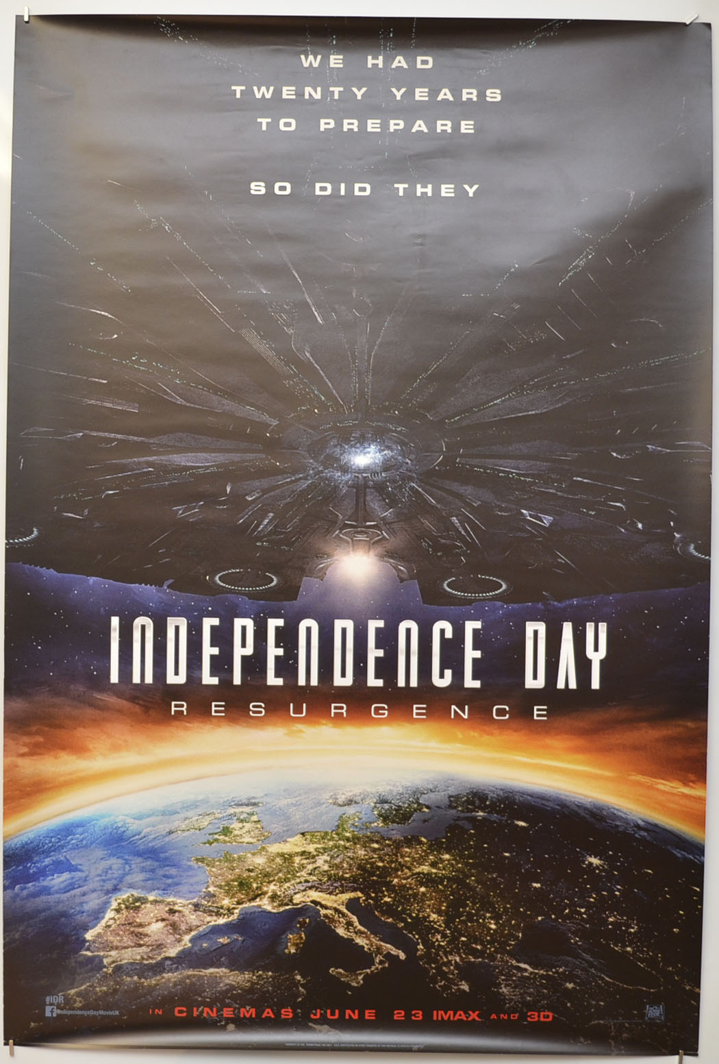 Independence Day: Resurgence (Teaser / Advance Version)  Original One Sheet Poster - Film Poster - Movie Poster