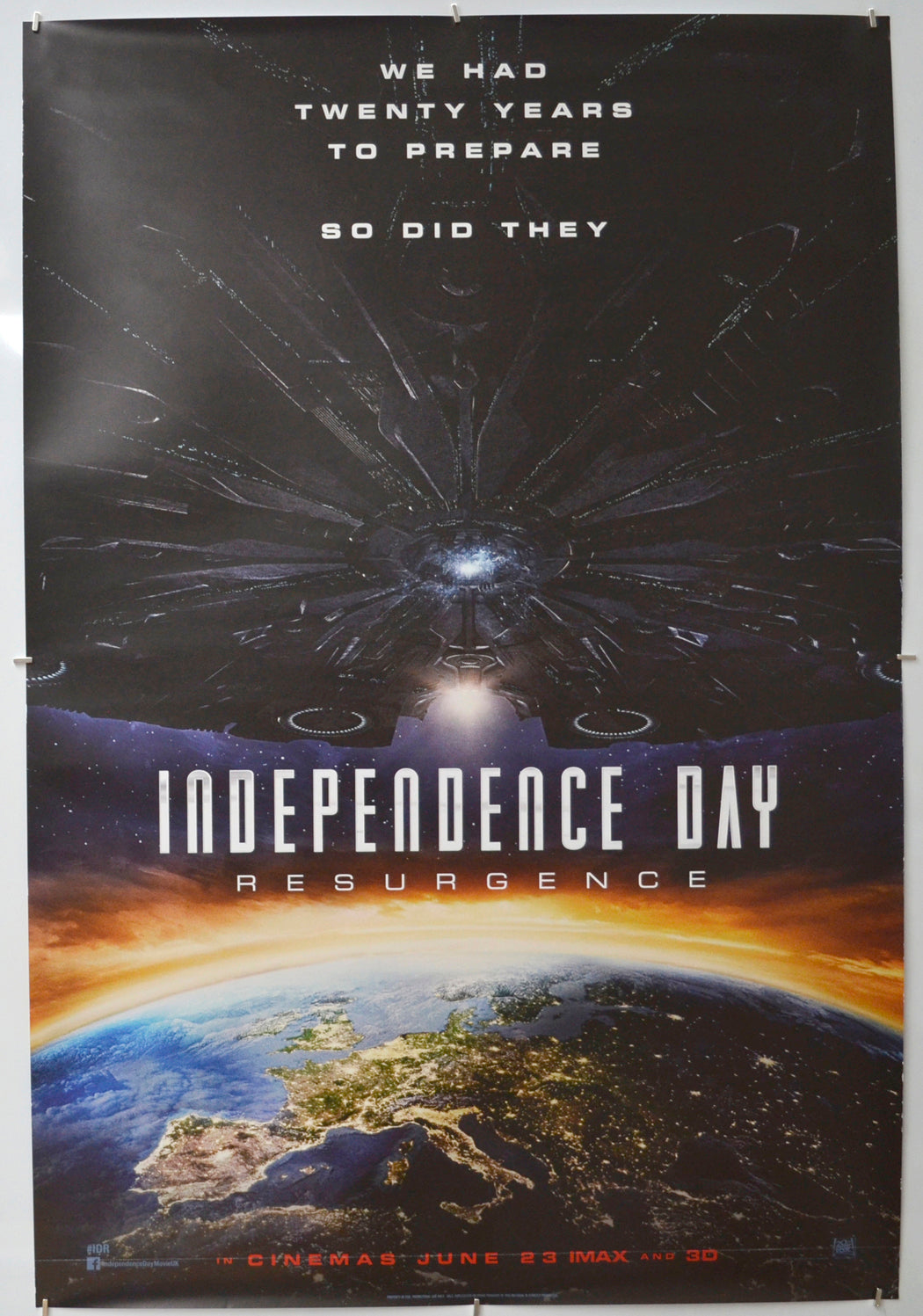 Independence Day: Resurgence (Teaser / Advance Version)  Original One Sheet Poster - Film Poster - Movie Poster 