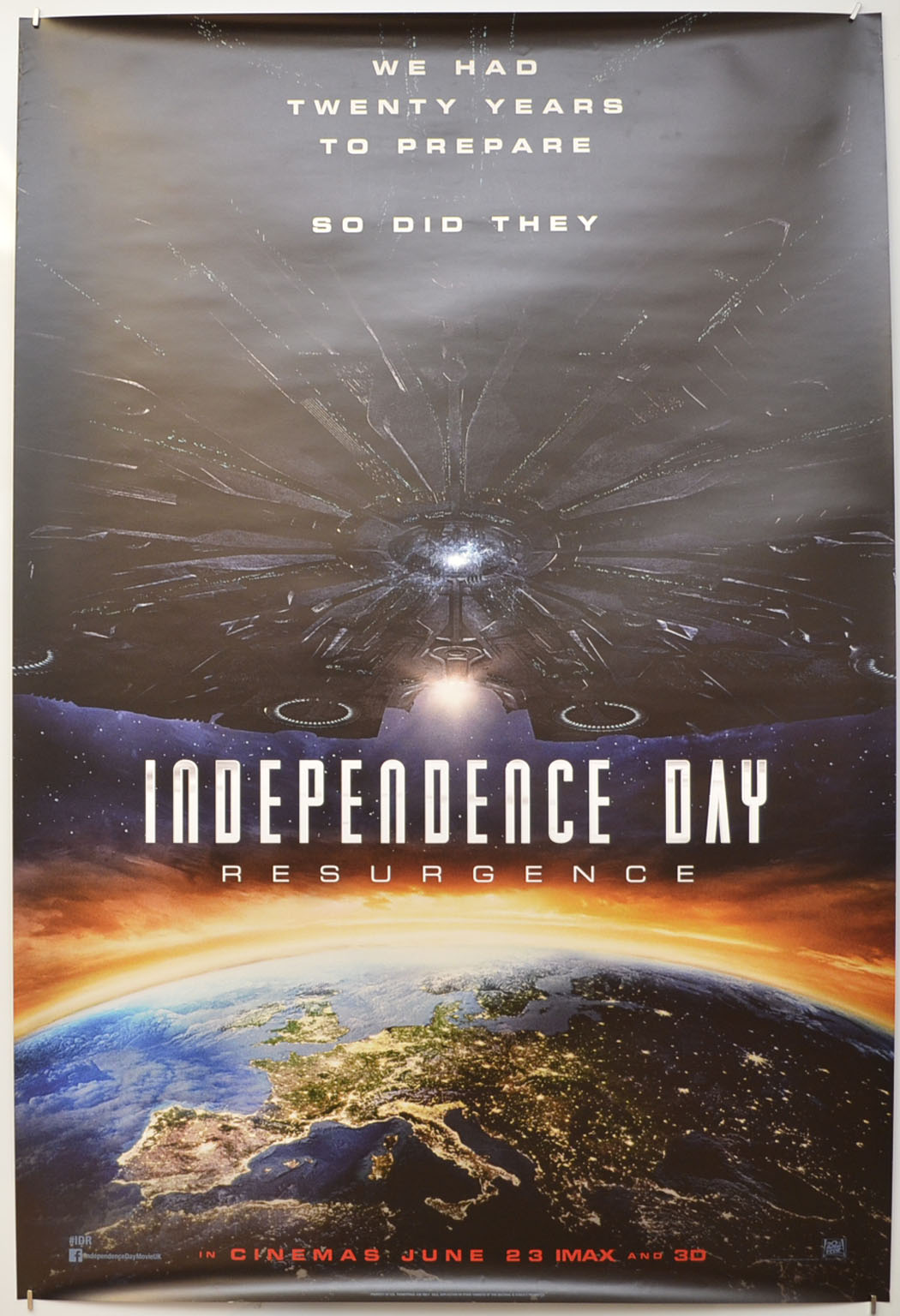 Independence Day: Resurgence (Teaser / Advance Version)  Original One Sheet Poster - Film Poster - Movie Poster