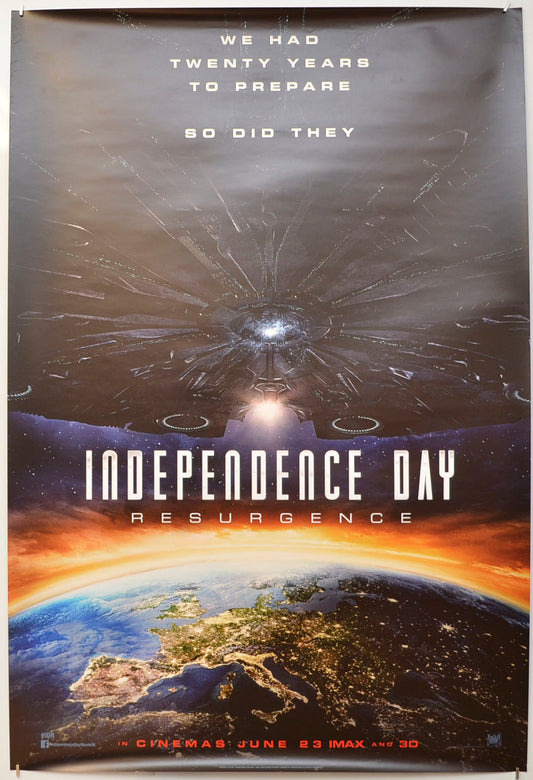 Independence Day: Resurgence (Teaser / Advance Version)  Original One Sheet Poster - Film Poster - Movie Poster