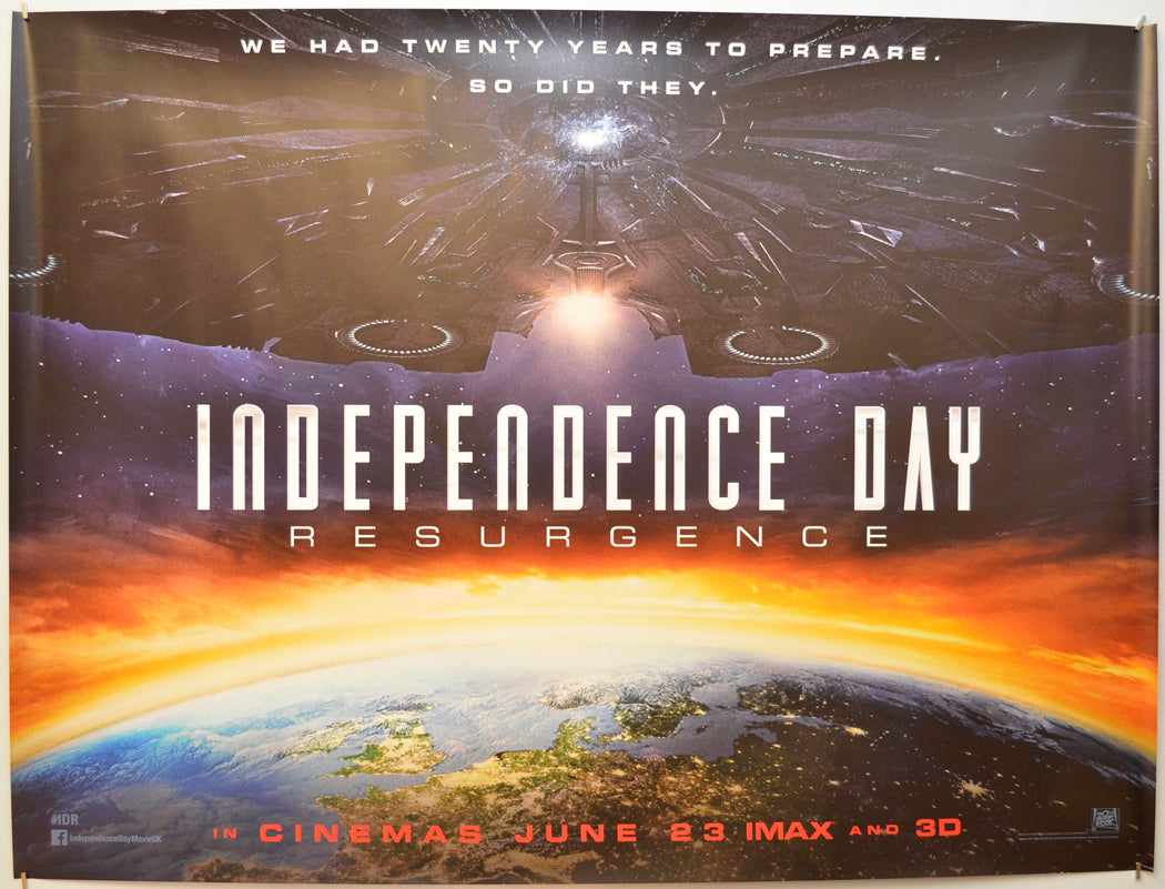 Independence Day: Resurgence (Teaser / Advance Version) Original Quad Poster - Film Poster - Movie Poster