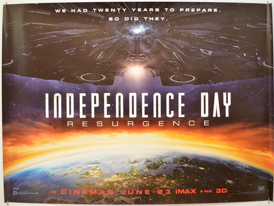 Independence Day: Resurgence (Teaser / Advance Version) Original Quad Poster - Film Poster - Movie Poster