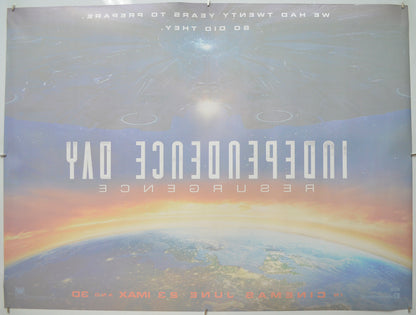 INDEPENDENCE DAY: RESURGENCE (Back) Cinema Quad Movie Poster 