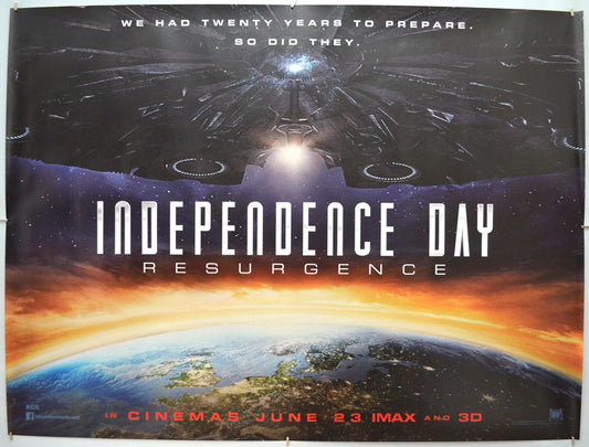 Independence Day: Resurgence (Teaser / Advance Version) Original Quad Poster - Film Poster - Movie Poster