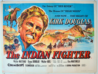 The Indian Fighter Original British Quad Poster - Movie Poster