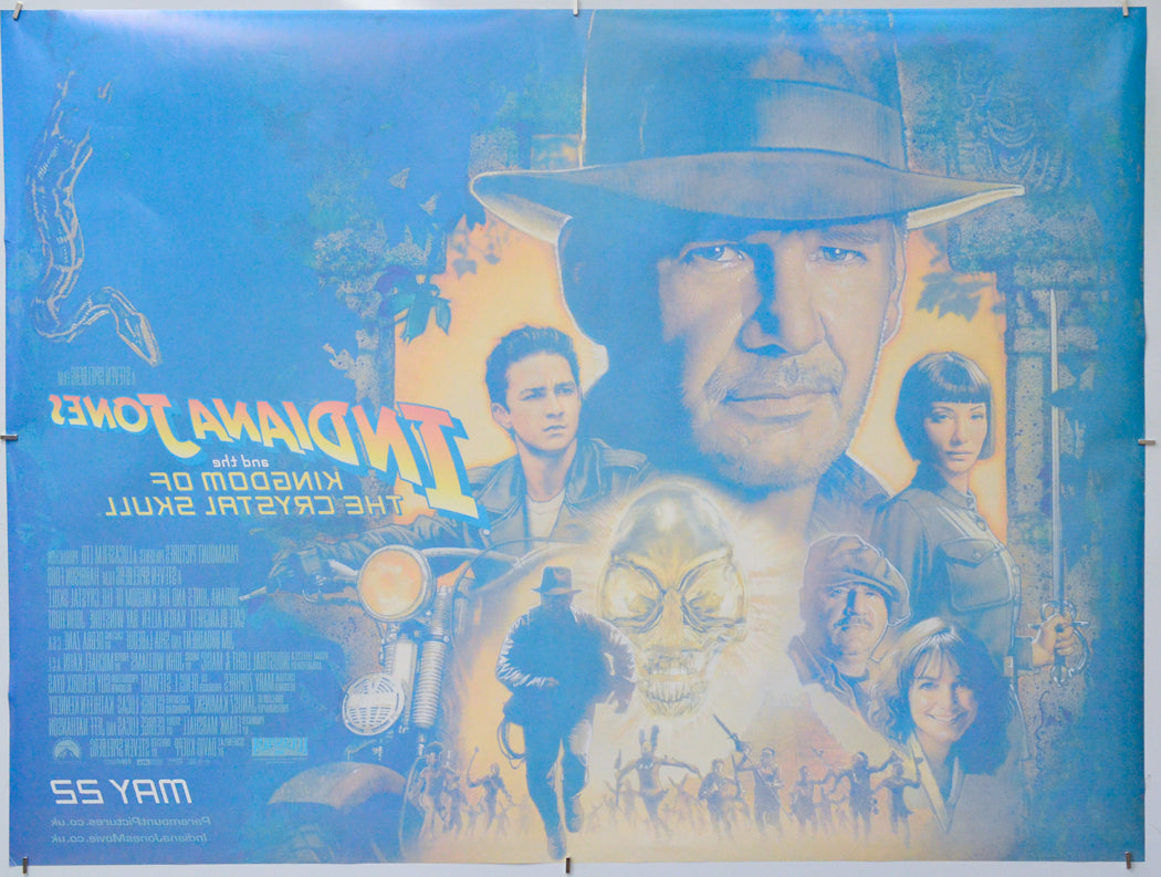 Indiana Jones And The Kingdom Of The Crystal Skull (Back) Cinema Quad Movie Poster 