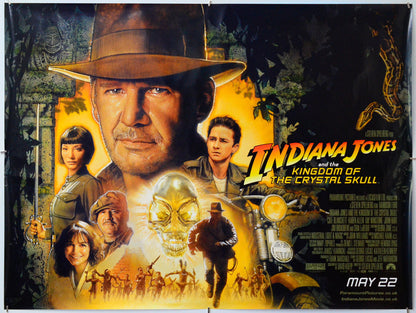 Indiana Jones And The Kingdom Of The Crystal Skull - Original Quad Poster - Film Poster - Movie Poster