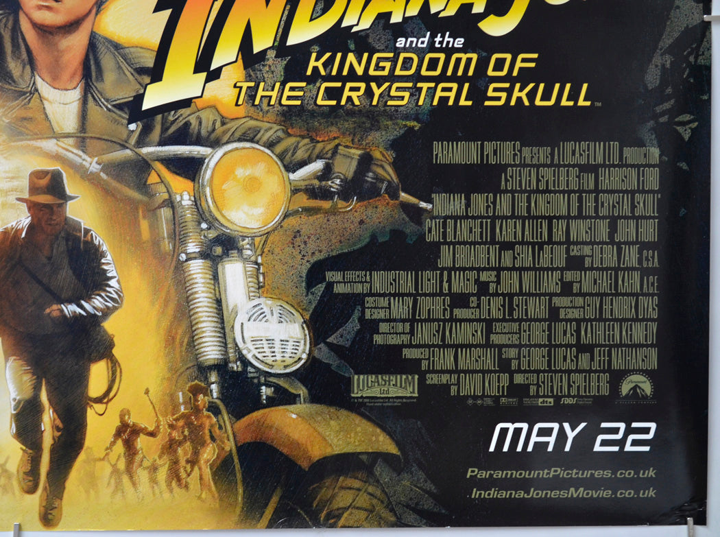 Indiana Jones And The Kingdom Of The Crystal Skull (Bottom Right) Cinema Quad Movie Poster 