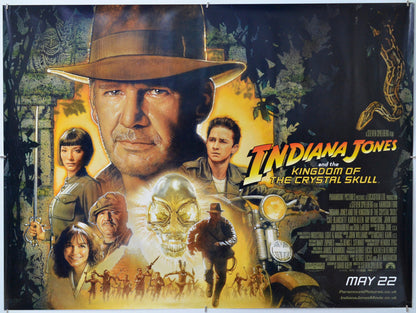 Indiana Jones And The Kingdom Of The Crystal Skull - Original Quad Poster - Film Poster - Movie Poster