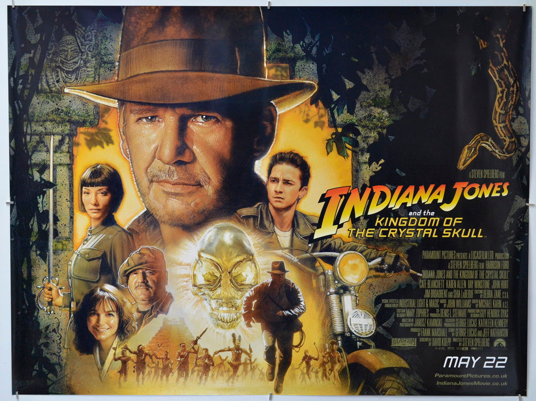 Indiana Jones And The Kingdom Of The Crystal Skull - Original Quad Poster - Film Poster - Movie Poster