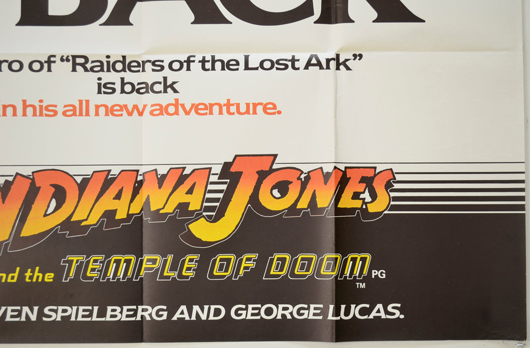 INDIANA JONES AND THE TEMPLE OF DOOM (Bottom Right) Cinema Quad Movie Poster 