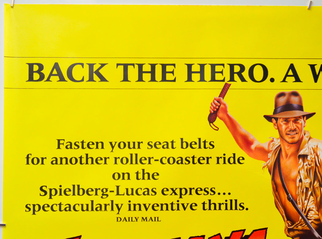 Indiana Jones And The Temple Of Doom / Raiders Of The Lost Ark (Top Left) Cinema Quad Movie Poster 