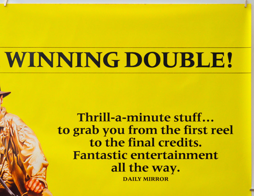 Indiana Jones And The Temple Of Doom / Raiders Of The Lost Ark (Top Right) Cinema Quad Movie Poster 