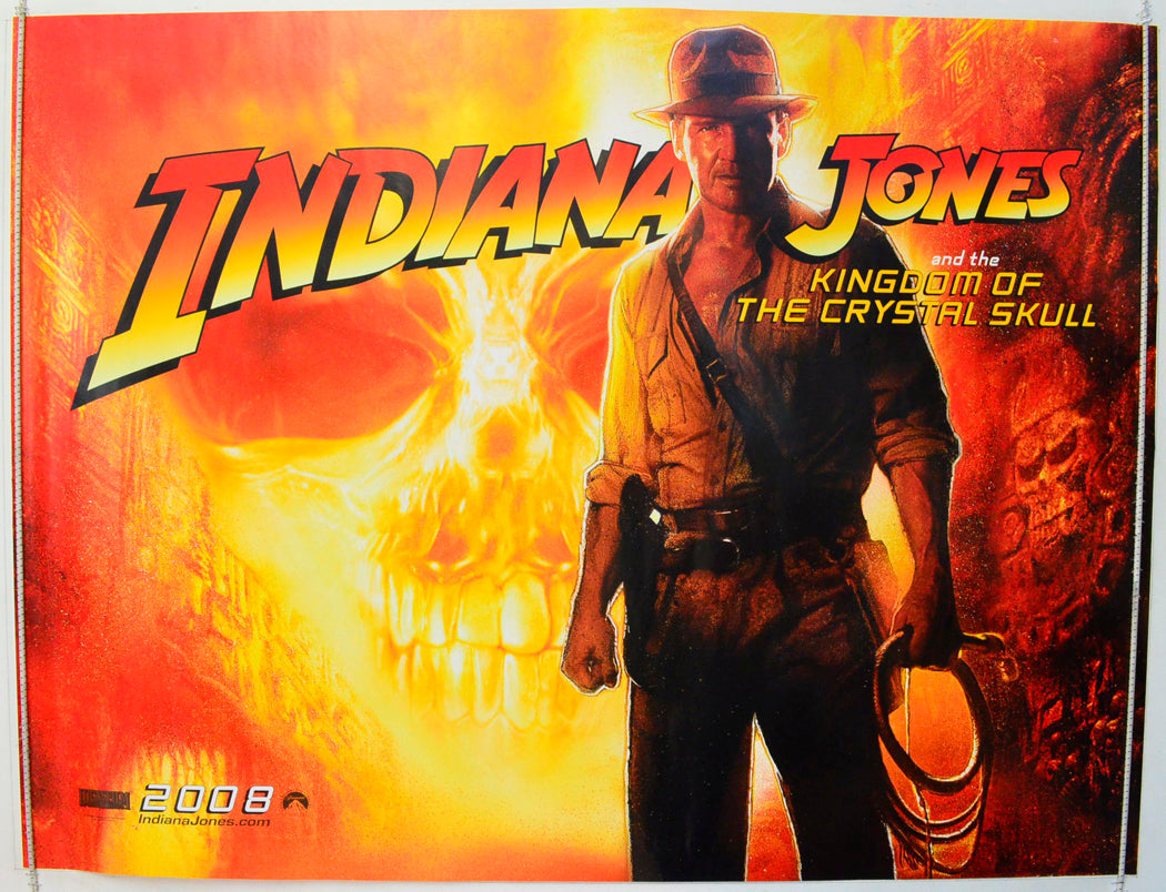 Indiana Jones And The Kingdom Of The Crystal Skull  (Teaser / Advance Version)   Original British Quad Poster - Film Poster - Movie Poster 