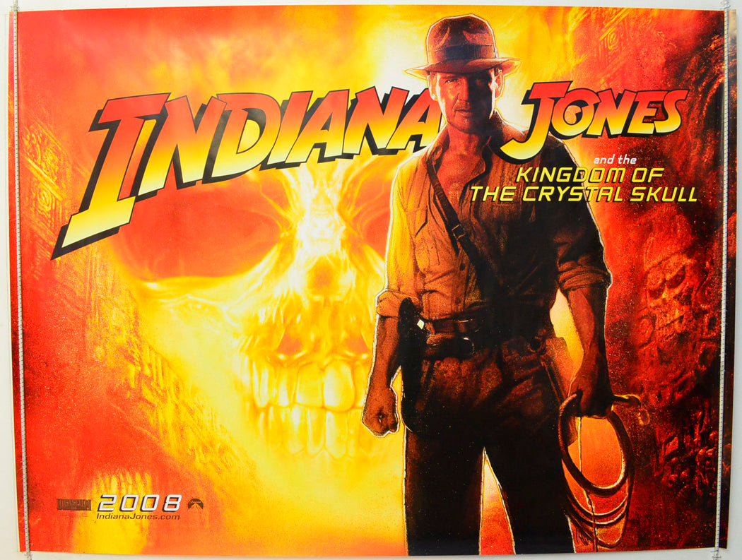 Indiana Jones And The Kingdom Of The Crystal Skull  (Teaser / Advance Version)   Original British Quad Poster - Film Poster - Movie Poster 