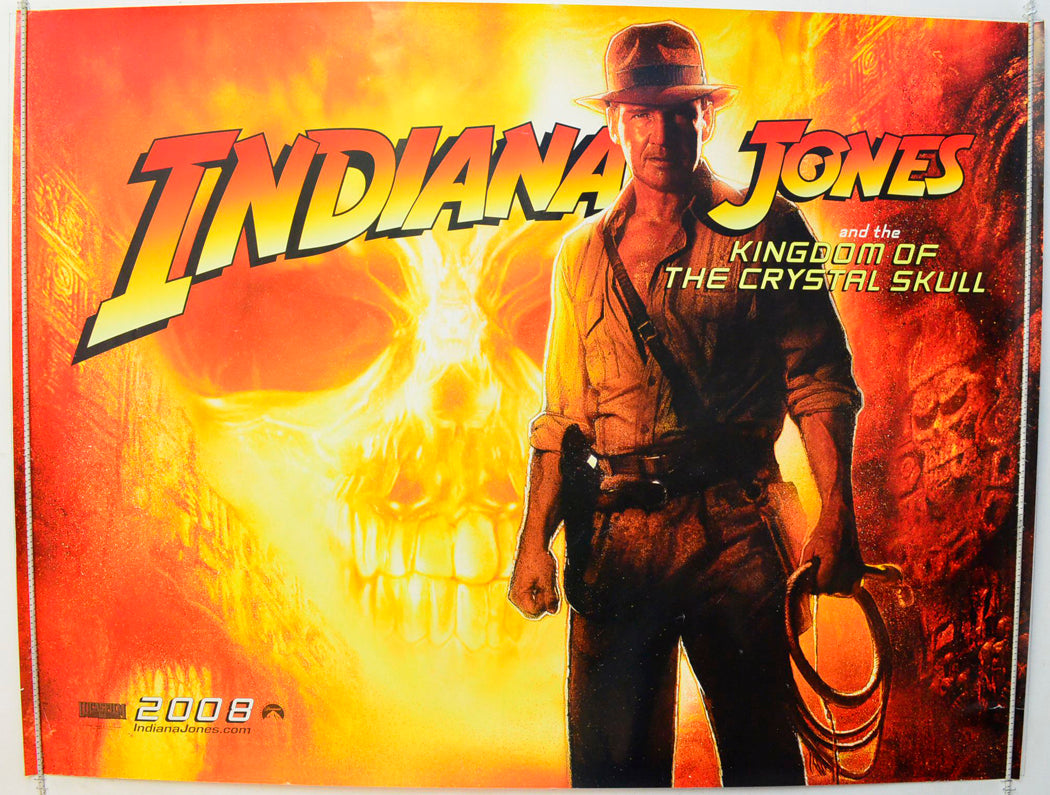 Indiana Jones And The Kingdom Of The Crystal Skull  (Teaser / Advance Version)   Original British Quad Poster - Film Poster - Movie Poster 