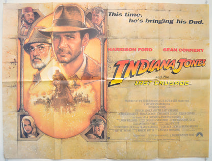 Indiana Jones And The Last Crusade Original Quad Poster - Film Poster - Movie Poster  