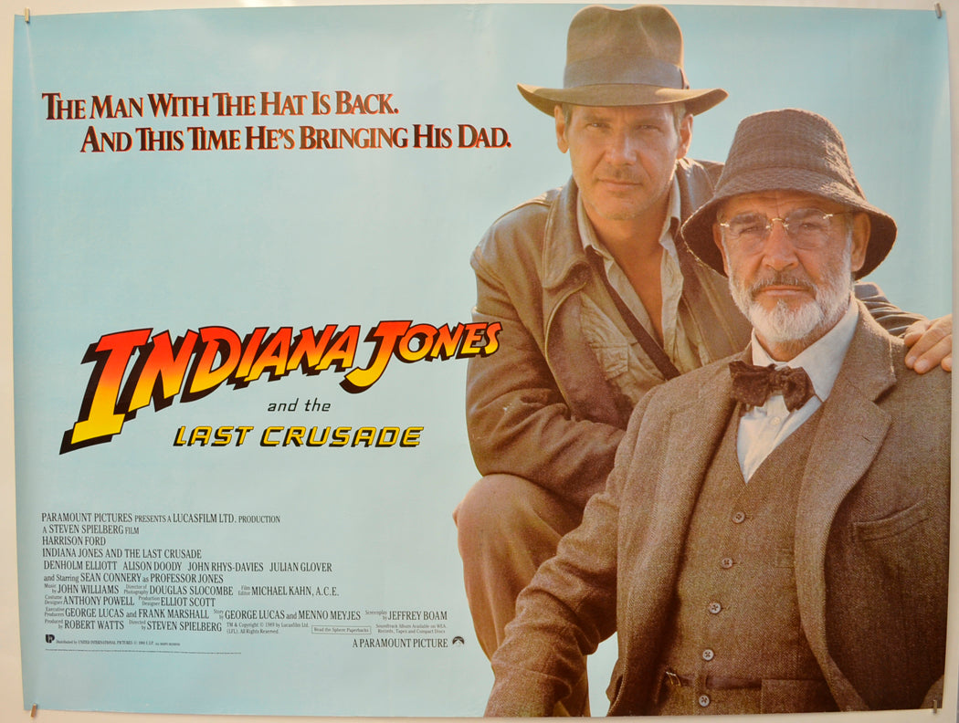 Indiana Jones And The Last Crusade  Original Quad Poster - Film Poster - Movie Poster