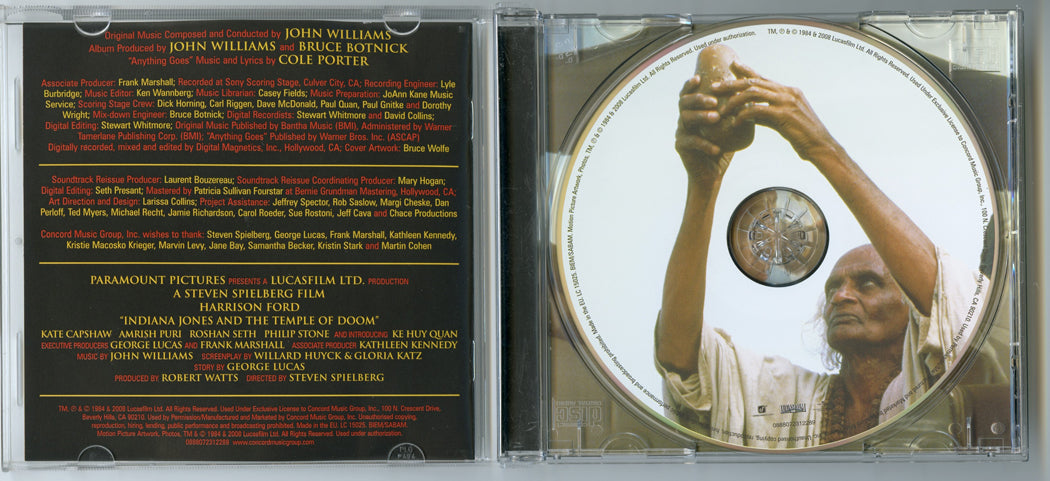 INDIANA JONES AND THE TEMPLE OF DOOM Original CD Soundtrack (Inside) 