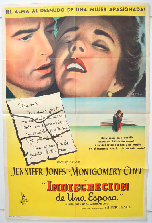 Indiscretion Of An American Wife  (a.k.a. Indiscrecion de Una Esposa)   Original Argentine One Sheet Poster - Movie Poster